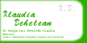 klaudia dehelean business card